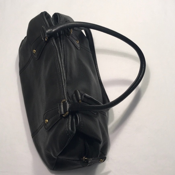 Classic Black Leather FOSSIL Satchel - Picture 2 of 9